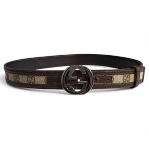 Gucci Brown and Cream Women's Belt